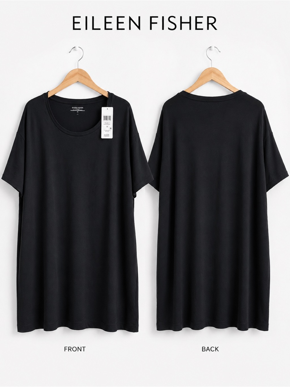 EILEEN FISHER women’s organic cotton T-shirt dress 
Style RNDNK dress 
$178